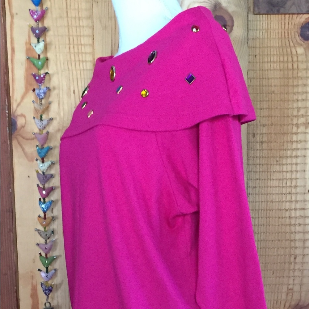 80s Jeweled Pink Tunic - Picture 9 of 10